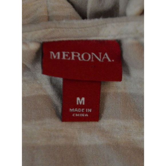 Merona Brown Tan Striped Sleeveless Pullover Dress Women's Size Medium - Picture 5 of 5